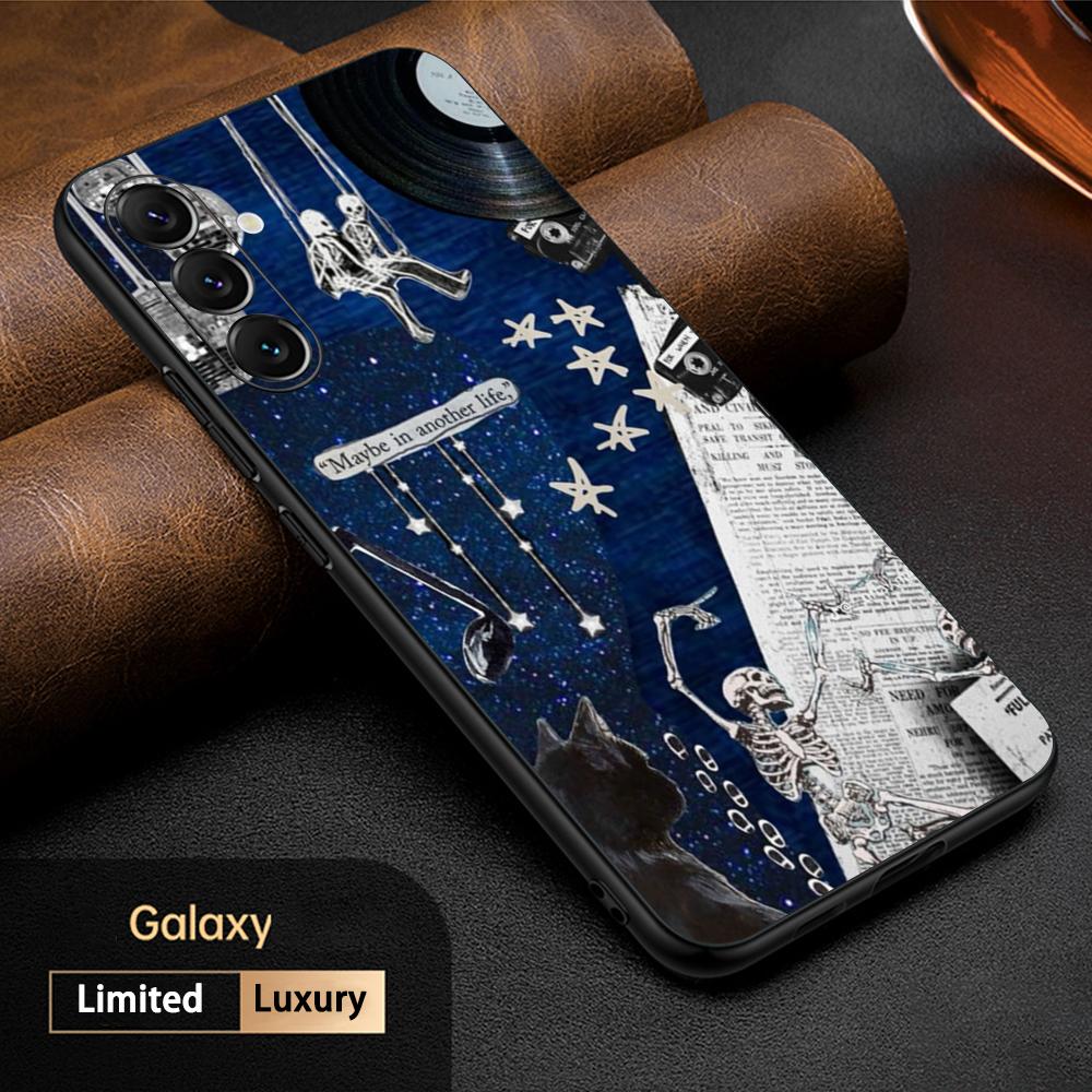 Модный классный узор со звездами, хит продаж, чехол для телефона для Samsung Galaxy S26 S25 S24 S23 S22 S21 Plus Ultra Note20, мягкий, черный