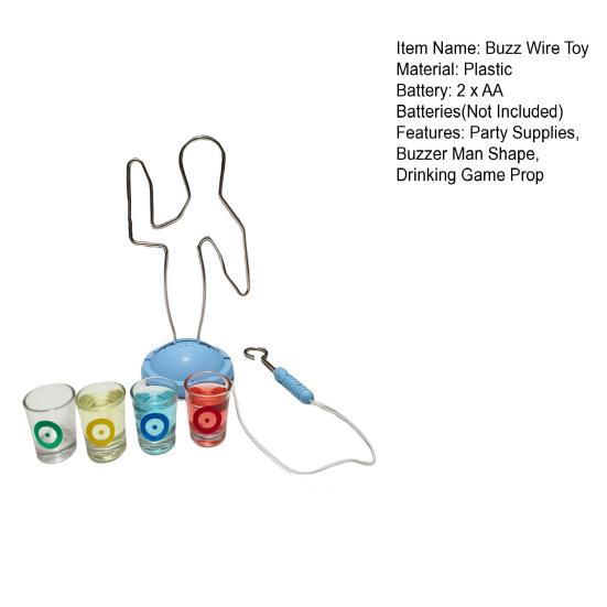 Buzz Wire 4 Shot Game Игрушечный набор с стаканами для питья Забавные взрослые Семейный девичник Бакалавр Бар Вечеринка