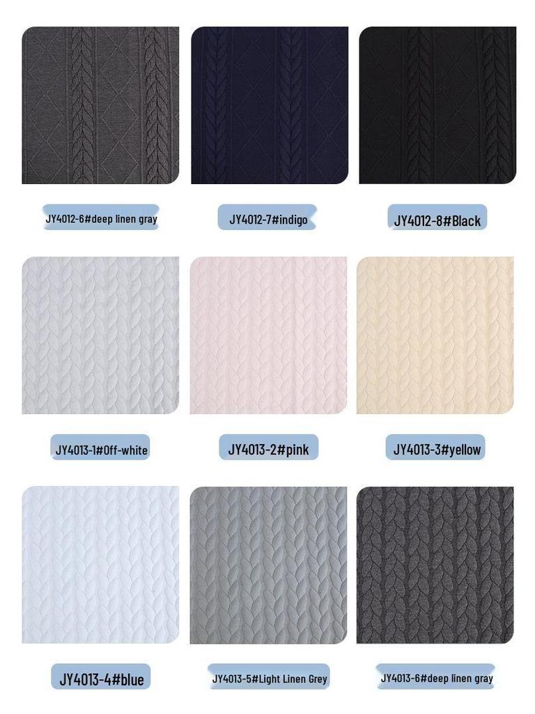 Women's Diamond Grid Jacquard Knit Sweater Fabric - Polyester-Spandex Blend