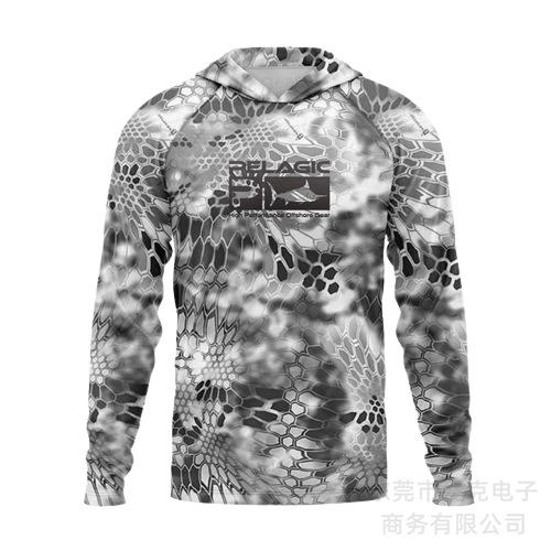 Pelagic fishing clothing summer camouflage sunscreen clothing breathable hooded fishing sportswear quick-drying T-shirt available
