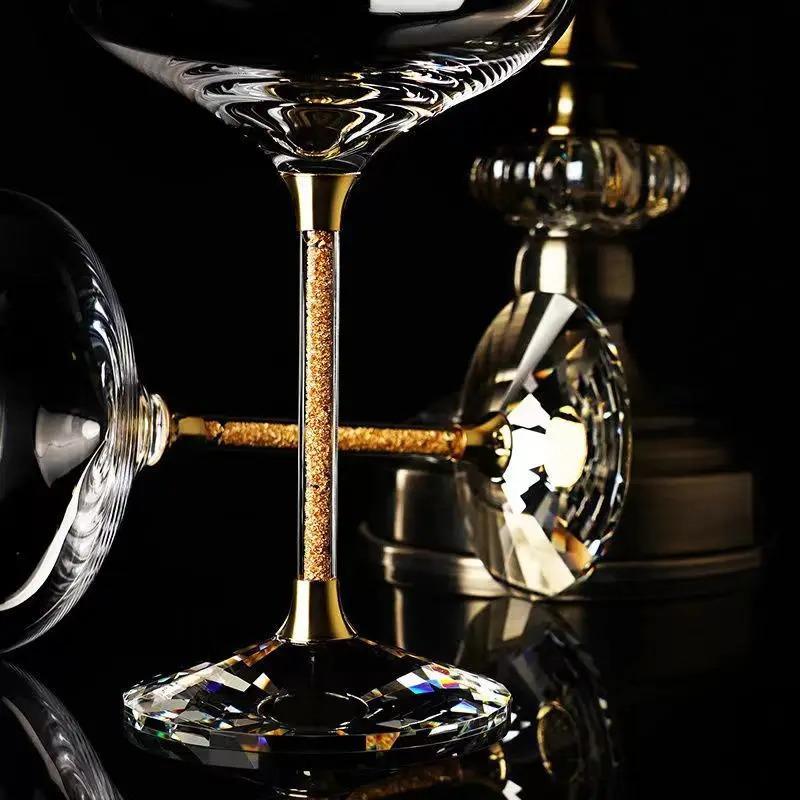 Премиум-фольга из хрусталя Бокал для вина Бокалы для шампанского для напитков Бокал для виски Бокал для вина Оригинальные коктейльные бокалы Набор чашек