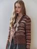 Maxza Кардиган с градиентом, узором Fair Isle, блестками и ворсом