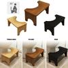 Ergonomic Bamboos Toilet Step Stool with Sturdy Base for Bathroom Safety and Comfortable Postures Support Daily Use
