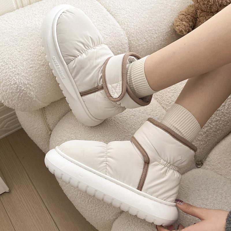 Модные женские зимние ботинки на платформе с ботильонами на плоской подошве, плюшевые теплые ботинки, зима 2025 года, тренд, новые удобные повседневные туфли, брендовая мягкая подошва Botas Mujer