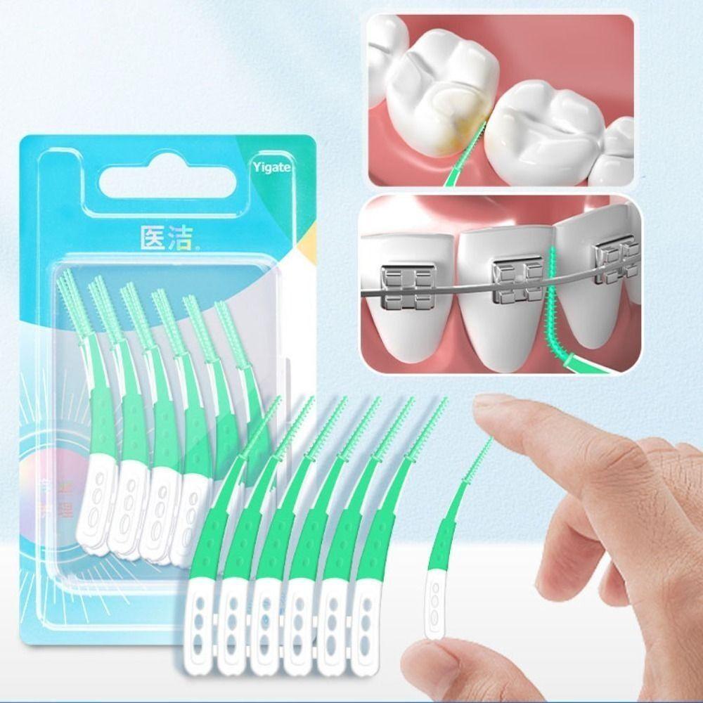60Pcs Silicone Tooth Cleaning Brush 60Pcs Tooth Brush New Interdental Brush Oral Cavity