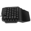 One Handed Gaming Keyboard 39 Keys Luminous Ergonomic Design Anti Slip Waterproof USB Mechanical