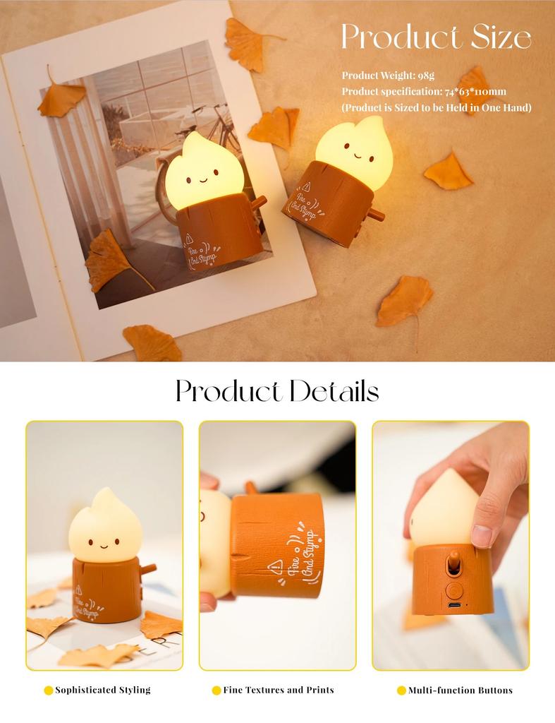 Беспламенные свечи Ночник Милые ночники для сна С регулировкой яркости 2 режима освещения Прикроватная лампа для детской спальни