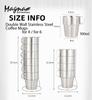 MAGNA Mug Camping Thermal Mug Outdoor Stainless Steel Double Wall Dual Structure Mug Set with Mesh Bag of (Set 4)