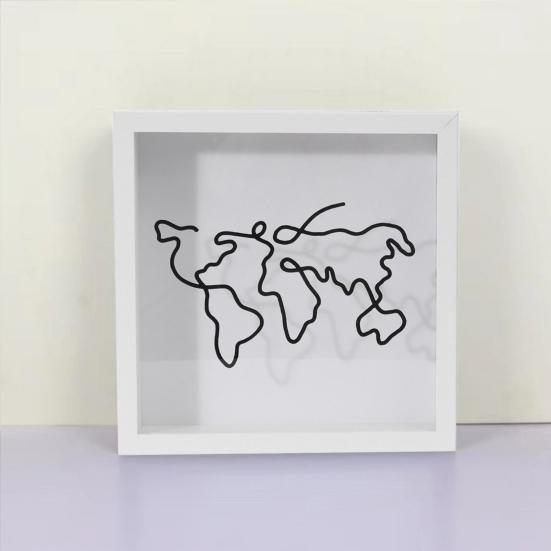 Теневая коробка для билетов с прорезями в деревянной рамке. Архивная коробка для путешествий и приключений. Квадратная печать на билете. Коробка для хранения фотографий с буквами. Украшение рабочего стола.