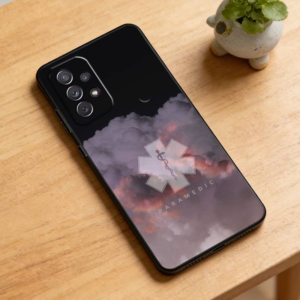 Чехол для телефона EMT EMS Скорая помощь Для Samsung Galaxy A73, A72, A71, A70, A52, A51 Другие Мягкий Черный Чехол