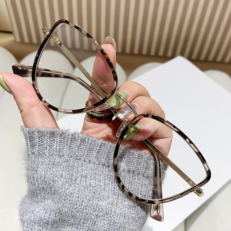 Классические металлические очки ретро «кошачий глаз» от излучения, модные очки унисекс