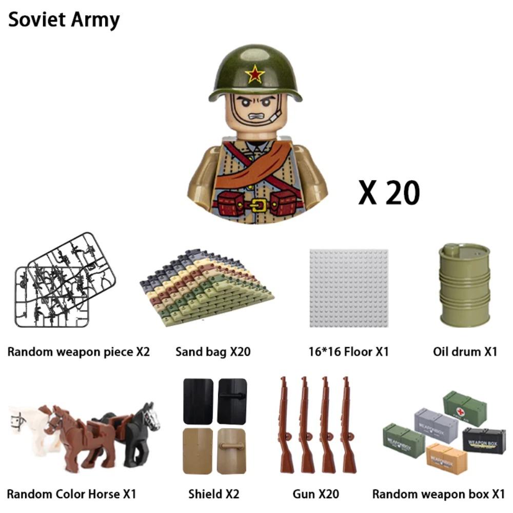 Вторая мировая война Пехотинец Военный Солдат Война Национальная Армия Мини Оружие Модели Строительные Блоки Игрушки из Строительных Блоков для Детей
