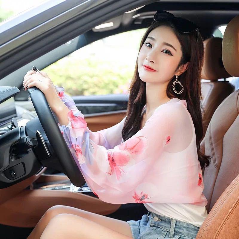 Женские рукава из шифона Ice Silk с защитой от ультрафиолета для летней езды на велосипеде и вождения