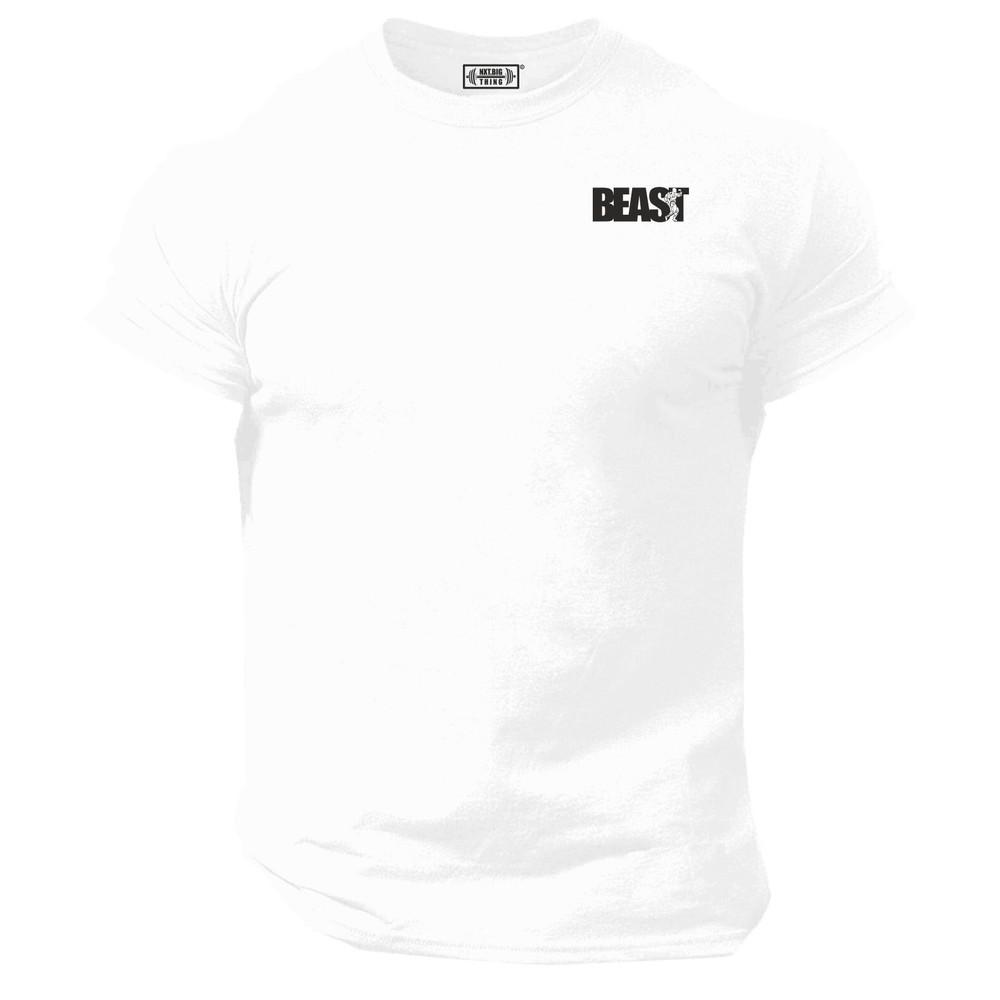 Beast T Shirt Pocket Gym Clothing Muscles Bodybuilding Training Workout Mma Top