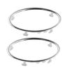 4M51A014L21AE 4Pcs Air Outlet Vent Trim Decoration Circle Fit for Ford Focus 2005 2006 2007 2008 2009 2010 2011 ABS