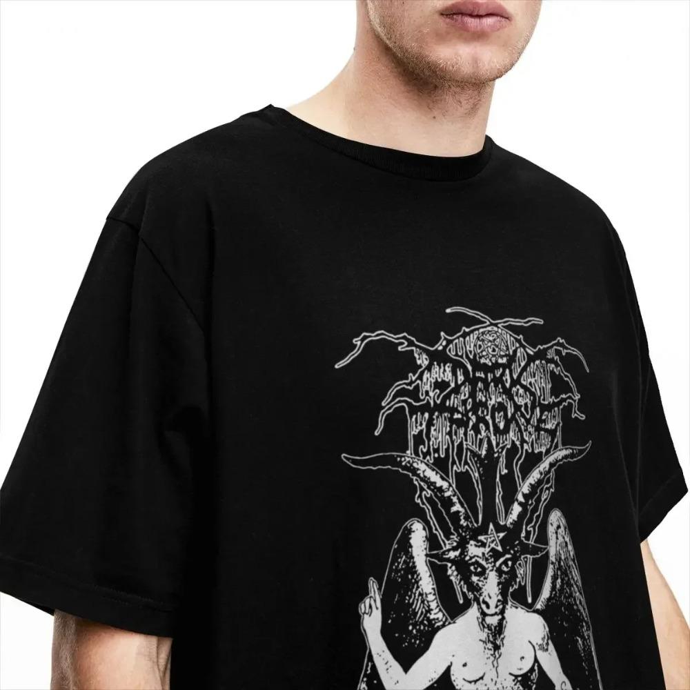 Darkthrone Band Death Metal Accessories Футболка для мужчин и женщин Винтажная футболка из чистого хлопка с круглым вырезом и коротким рукавом Одежда больших размеров