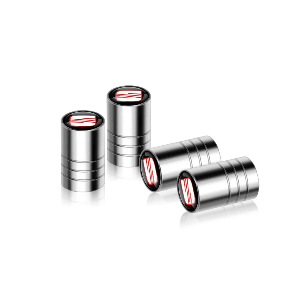 yssh3 4Pcs Metal Car Wheel Tire Valve Stem Caps Covers For Seat Mk3 5f 1p Ibiza 6l 6j Arosa Ateca Altea FR Arona Cupra Exeo Tarraco