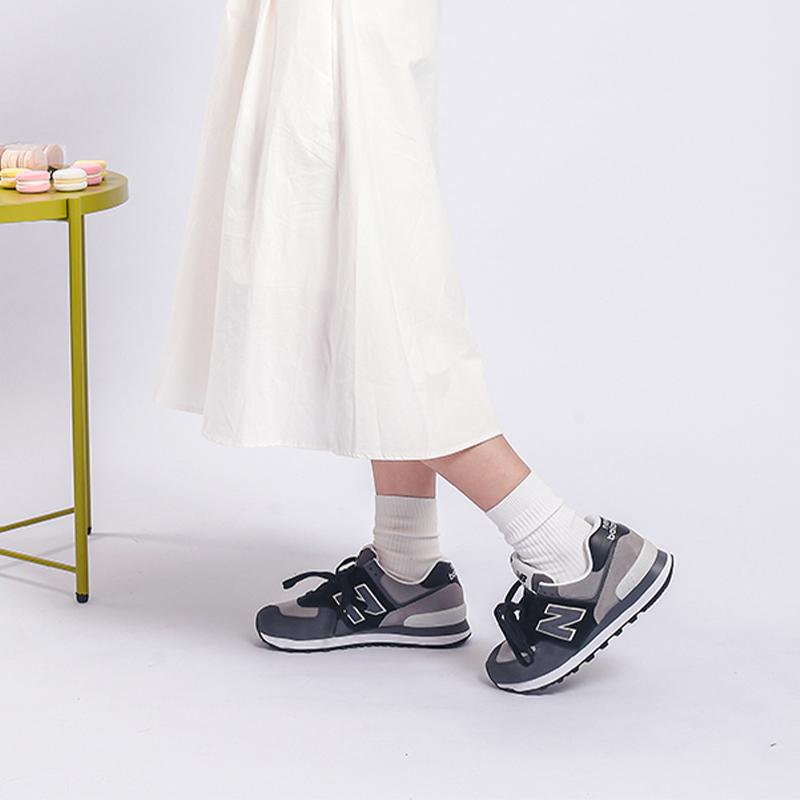 New Balance 574 Черные Серые Женские Кроссовки WL574WU2