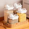 High Quality Airtight Grain Storage Box with Measuring Cup Lid Sets for Home Kitchen Grain Storage Jar