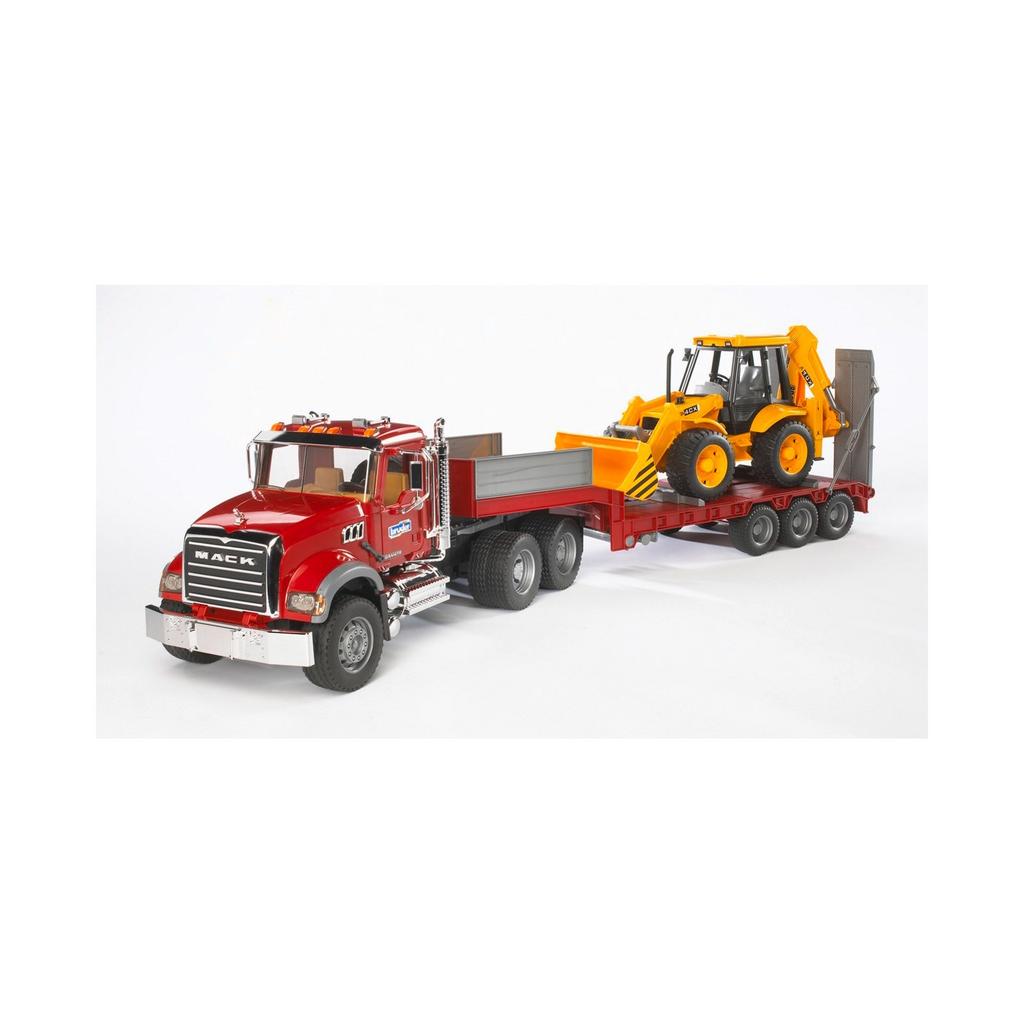 Bruder MACK Truck JCB 4CX Экскаватор-погрузчик BR02813 и