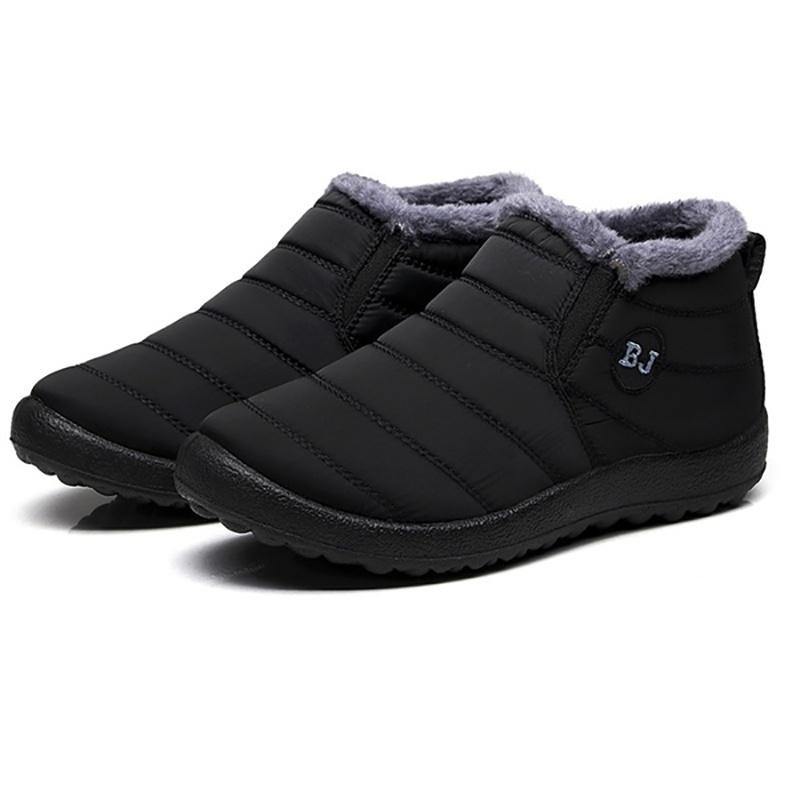 Women Men Winter Shoes Snow Boots Cotton Inside Keep Warm Waterproof Ankle Boots Waterproof Bottes