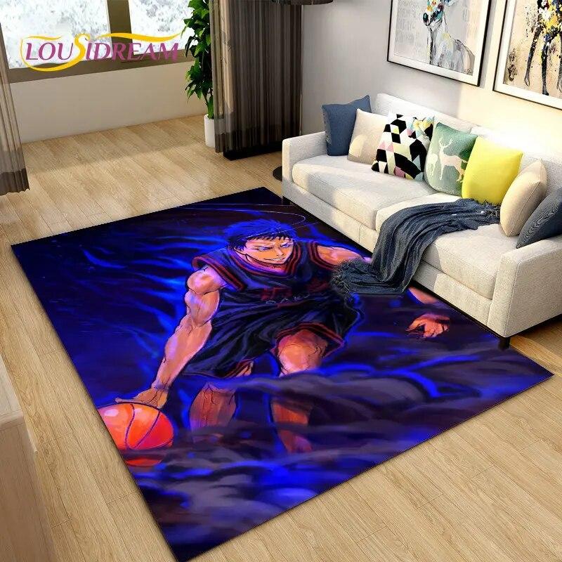 Баскетбольный коврик Куроко с героями мультфильмов, ковер для гостиной, спальни, дивана, коврик для украшения, детский нескользящий напольный коврик