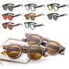 Round Frame Flip Cover Sunglasses Sun-Protective Black Shades Glasses Outdoor Sunglasses