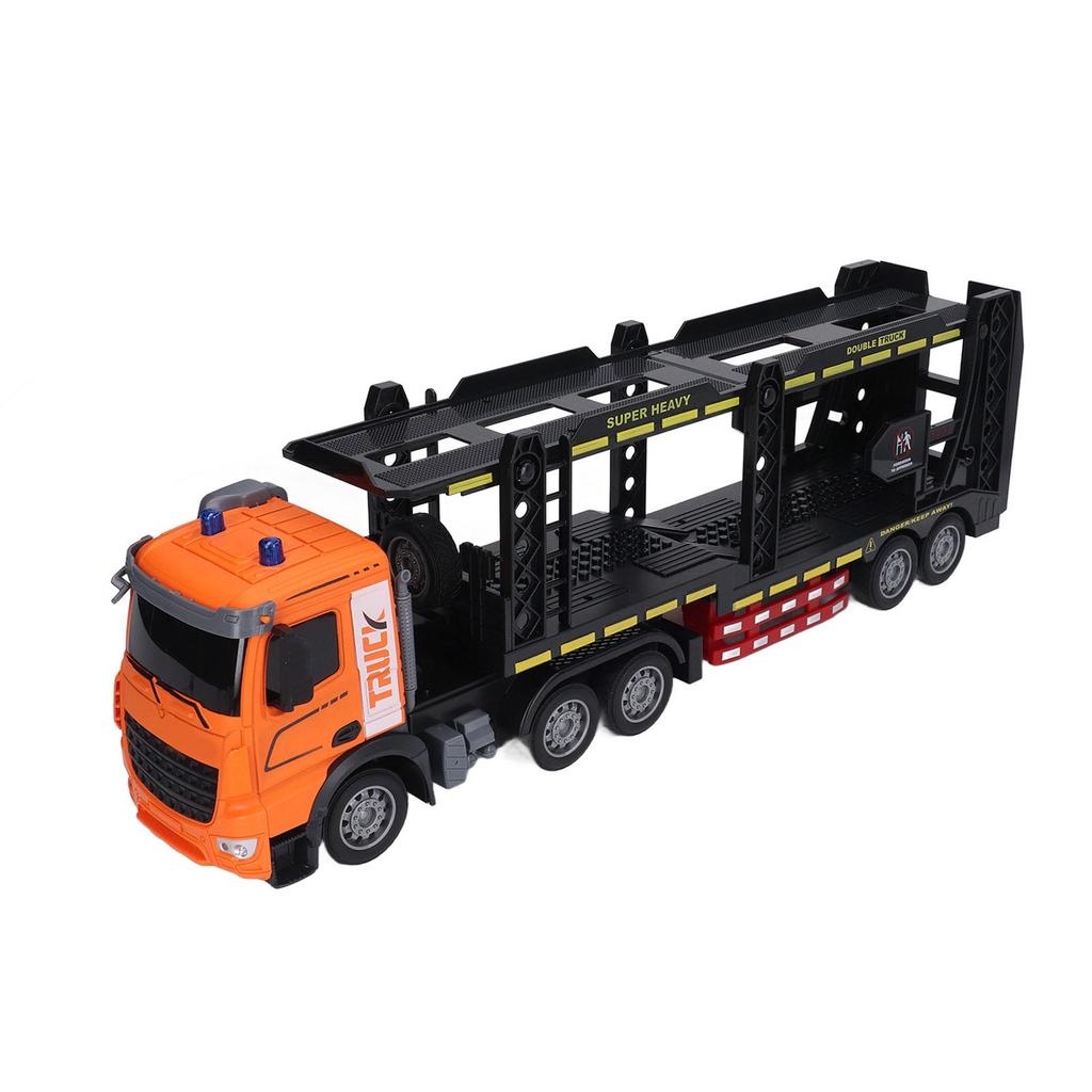 Радиоуправляемый полугрузовик с прицепом, двухслойный, полнофункциональный, со звуком и светом, перезаряжаемый пульт дистанционного управления