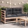 VidaXL Garden Sofa with Cushions 2 Seater, Seat with Backrest, Outdoor Patio Backyard Terrace Furniture, Wood of 838117