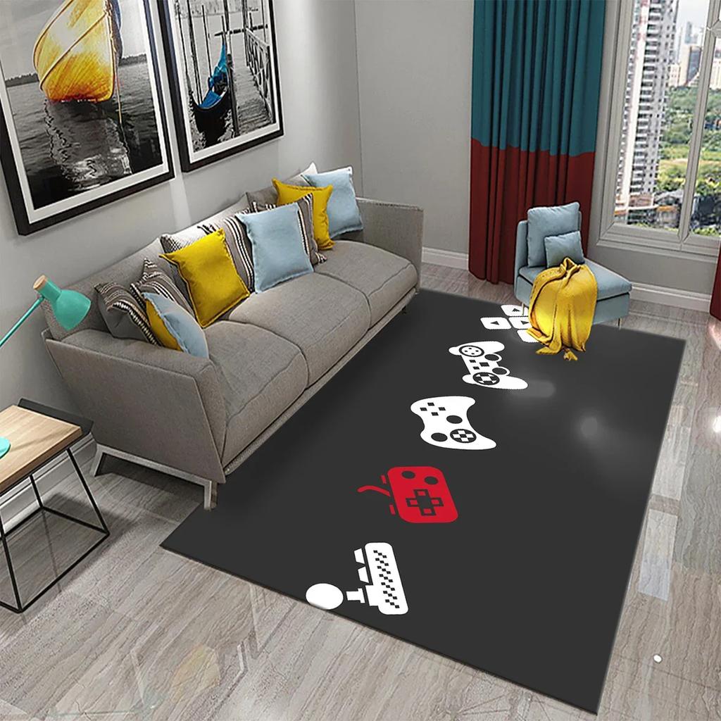 Игровой контроллер в стиле аниме, детский игровой ковер, детский игровой напольный коврик, декоративный ковер с 3D рисунком для гостиной