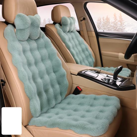 Утолщенные плюшевые подушки для автомобильных сидений, мягкие, пушистые, теплые, нескользящие чехлы для передних и задних сидений