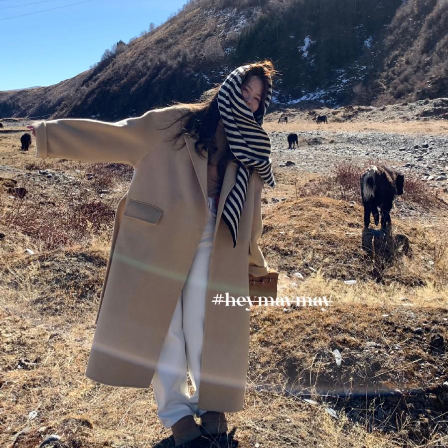 Roman Christmas Black & White Striped Winter Scarf - Soft Knitted, Warm & Comfortable, Cold-Proof