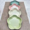 5.5inches Plum Blossom Small Plate French Cool Color Cake Dessert Dish Ceramic Tableware Pet Gradual Spike Bone Plate Tableware