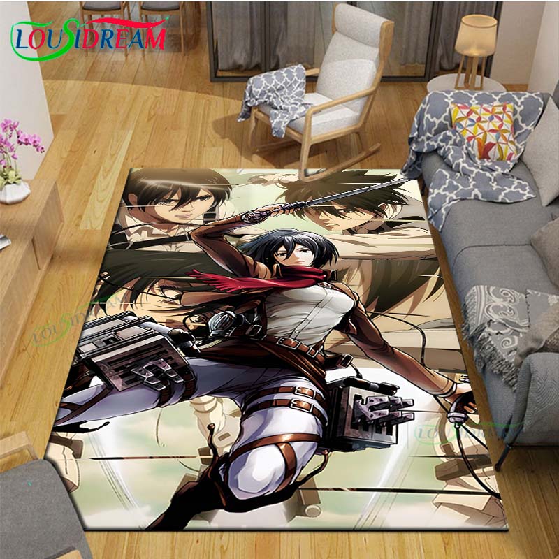 Модный 3D Мультяшный Ковер с Принтом A-Attack T-Titan для Гостиной, Противоскользящий Коврик, Коврики для Детской Комнаты, Коврик для Йоги, Декор, Подарок