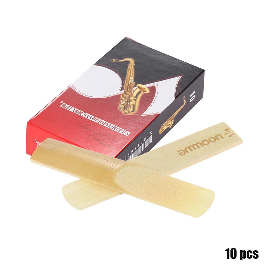 Набор из 10 штук ammoon, бамбуковые трости прочности 1,5 для Bb, тенор-саксофон, аксессуары для саксофона