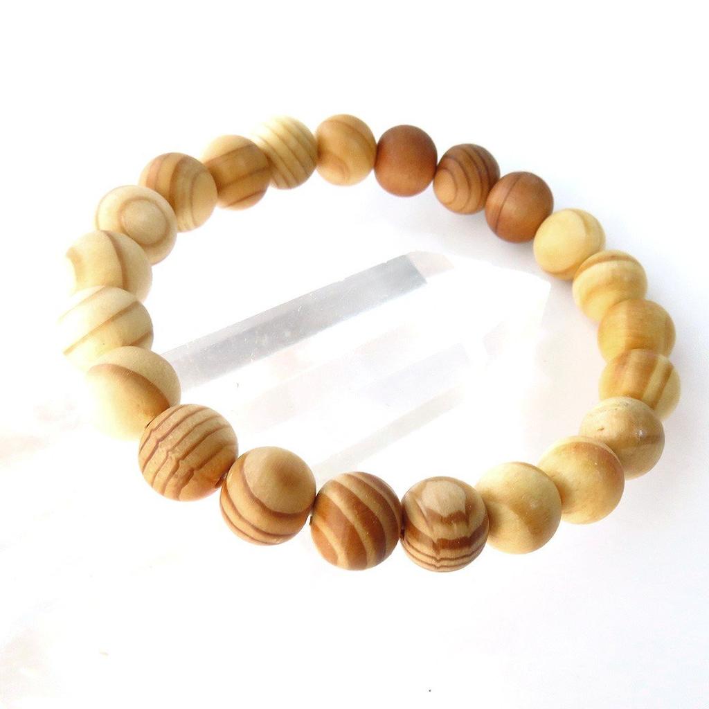 [GOLD STONE] Koyasan Rikuboku Bracelet, 9mm, with Wooden Box, World Heritage, Prayer Beads, Natural Stone, Power Stone