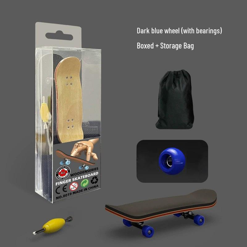 Maple Wood Finger Skateboard - Professional & Beginner Style, Novelty Flip with Bearing Wheels, Wang Yibo Edition