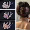 Vintage  Flower Hair Clips Korean Style  Pearl  Hair Combs Shiny Hairpins For Women Hair Accessories