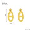 New fashion stainless steel niche design sense pig nose hollow earrings light luxury versatile earrings