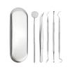 Dental Mirror Stainless Steel Dental Dentist Prepared Tool Set Probe Tooth Care Kit Instrument Tweezer Hoe Sickle Scaler