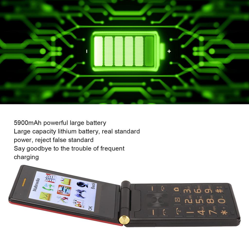 2.8 Inch Large Screen Senior   Cell Phone     Standby 5900mAh   Phone M2 C