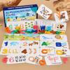 Глобальная образовательная игрушка для детей: Набор блочных пазлов и карточек «Алфавит»