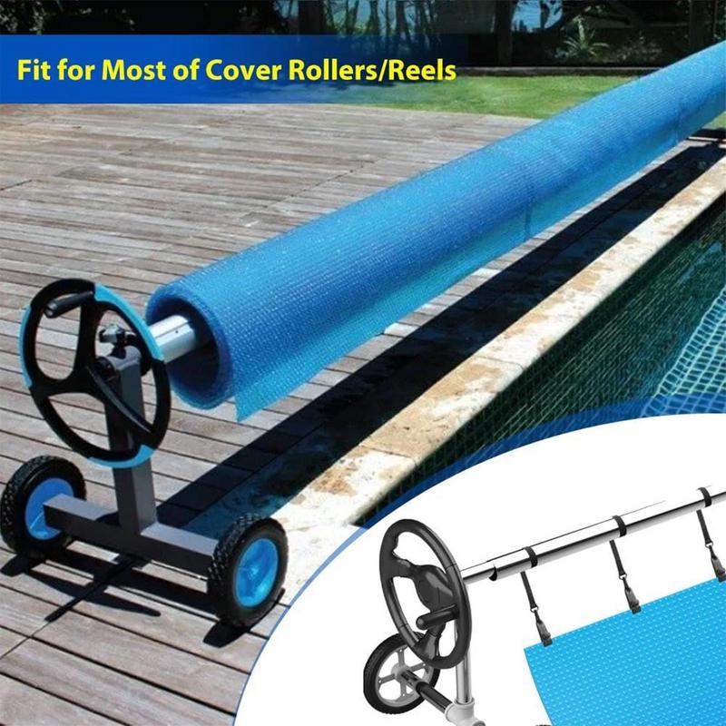 24Pcs Solar Cover Reel Straps Solar Cover Attachment Kit Straps Solar Cover Reel Attachment Kit for Inground Swimming Pool