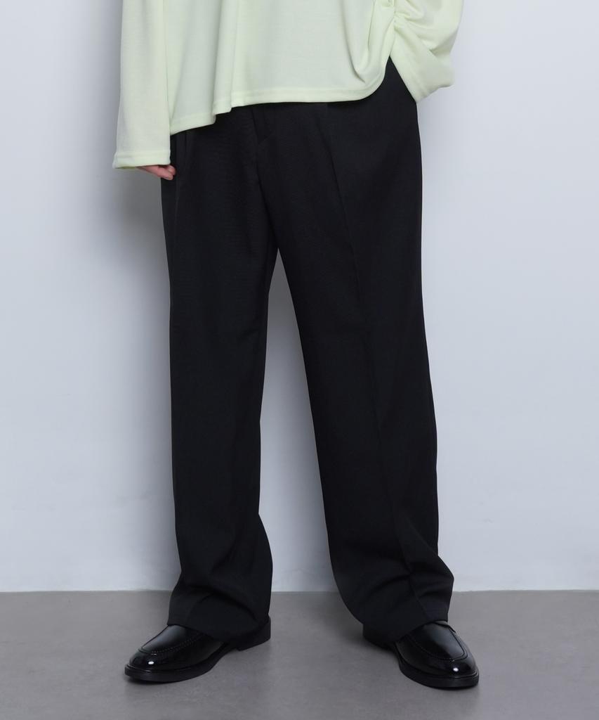 THE-ABON M56 Over Bon Setup Wide Slacks Black