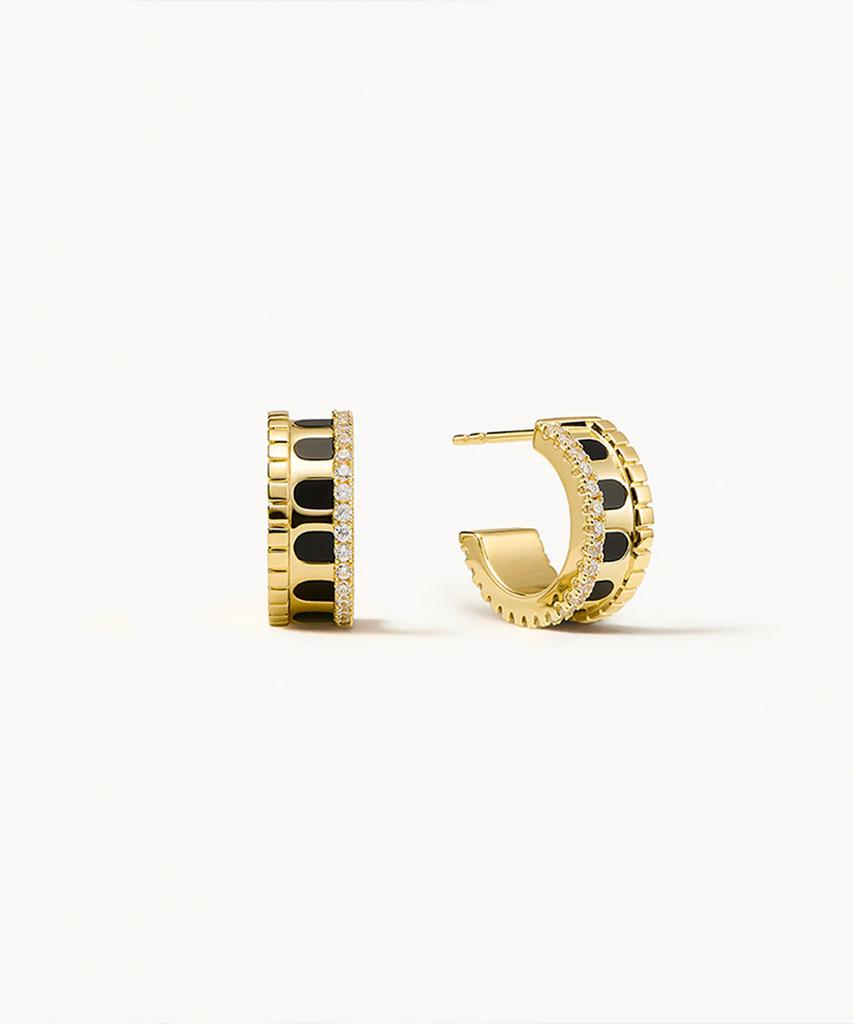 Lola Rose Arch Black Onyx Fashion Earrings