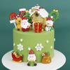 Christmas Cake Toppers Resin Santa Claus Cake Decor Xmas Small House Cupcake Dec Merry Christmas Decor For Home Happy New Year