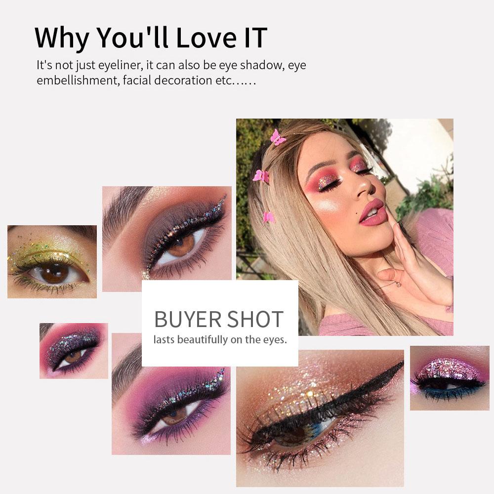 HANDAIYAN Волшебная подводка для глаз блестящая, и ее нелегко размазать.