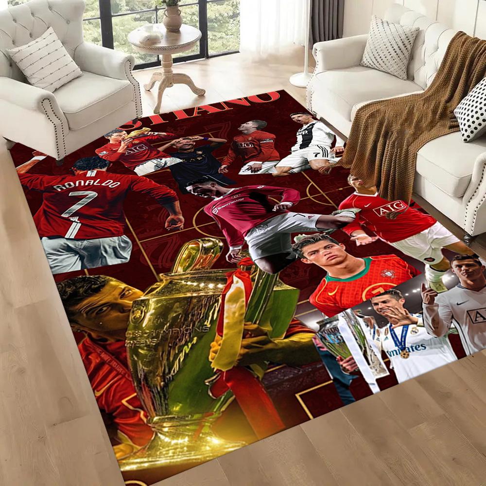 Cristiano Ronaldo 5 Area Rug Design for Entryway Foyer Playrooms Living Rooms Antislip Carpet Anime Office Decor