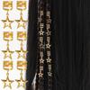 10pcs Star Shape Hollow Out Hair Ring Hair Braiding Hair Braid Tubes Dreadlocks Beads  Decor