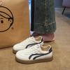 Cowhide Version Women's Leather Board Shoes Autumn New Soft-soled Casual Sports Shoes Versatile White Shoes